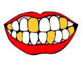 Dibujo Boca y dientes pintado por ana746487pdi