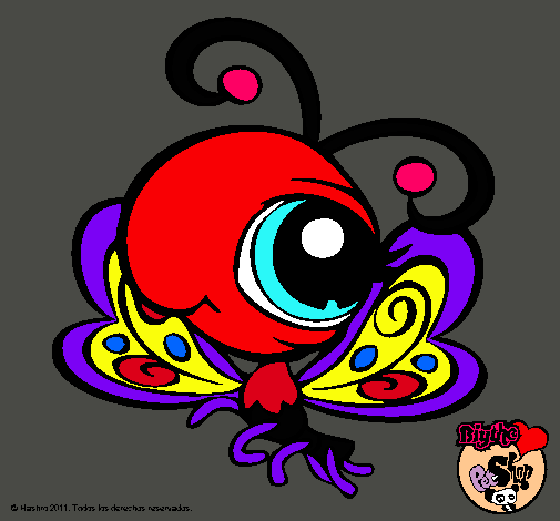 Dibujo Mariposa Littlest Pet Shop pintado por chony