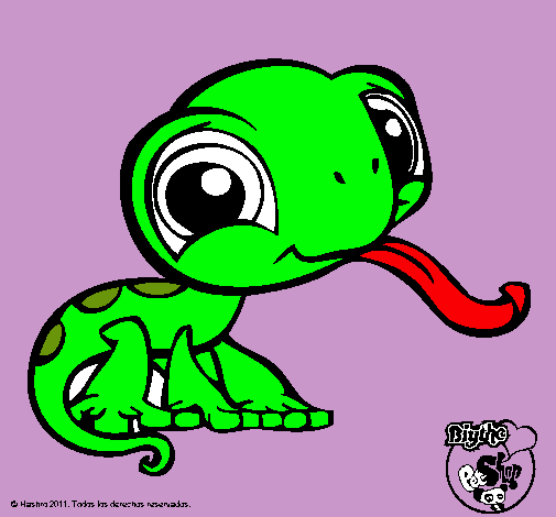 Dibujo Lagarto Littlest Pet Shop pintado por nerea21