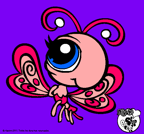 Dibujo Mariposa Littlest Pet Shop 2 pintado por Winter125