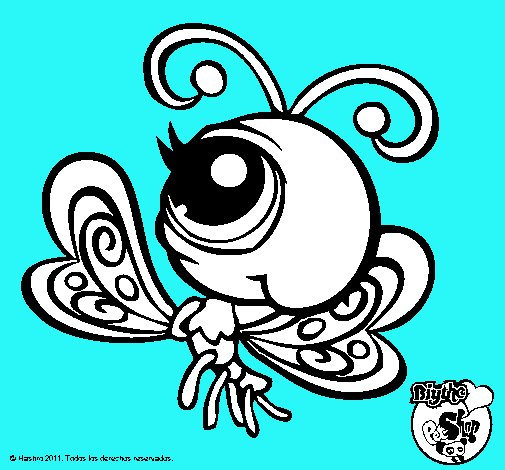 Dibujo Mariposa Littlest Pet Shop 2 pintado por pibichetoli