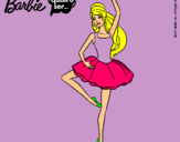 Dibujo Barbie bailarina de ballet pintado por traviesa