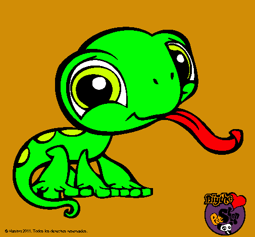 Dibujo Lagarto Littlest Pet Shop pintado por AriRM