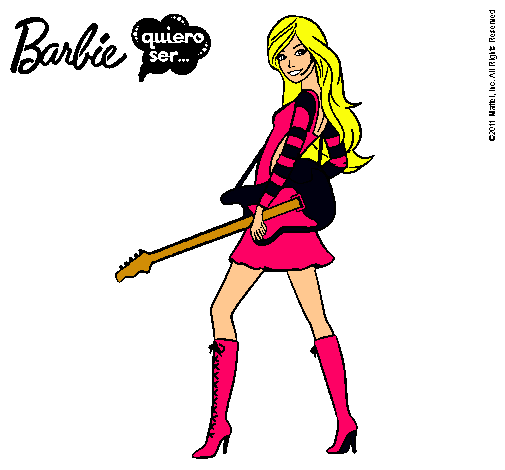 Dibujo Barbie la rockera pintado por ssooffii