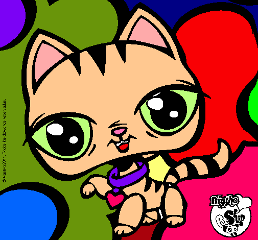 Dibujo Gatito Littlest Pet Shop pintado por PrinNadia