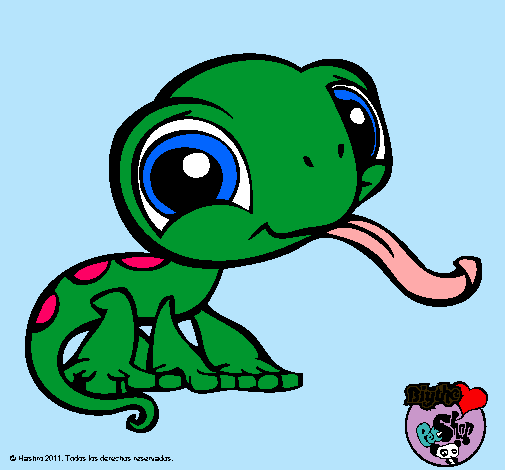 Dibujo Lagarto Littlest Pet Shop pintado por paulitha