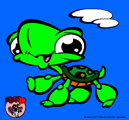 Dibujo Tortuga Littlest Pet Shop pintado por Lupi92