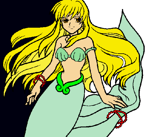Dibujo Sirena pintado por brayo