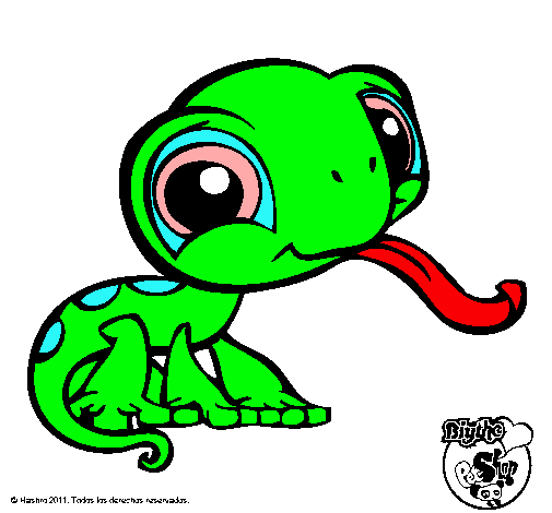 Dibujo Lagarto Littlest Pet Shop pintado por PrinNadia