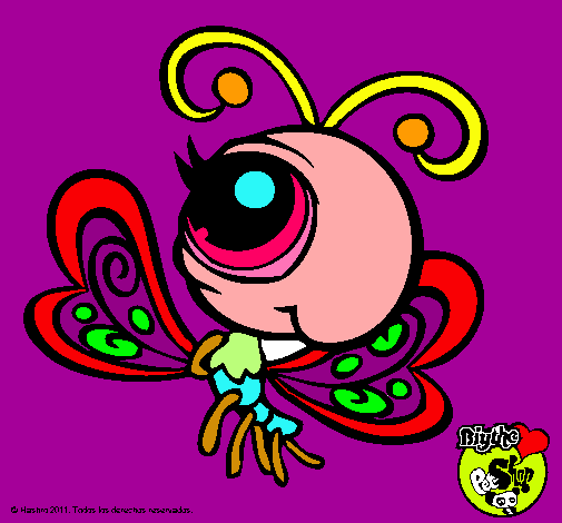 Dibujo Mariposa Littlest Pet Shop 2 pintado por aitaneta