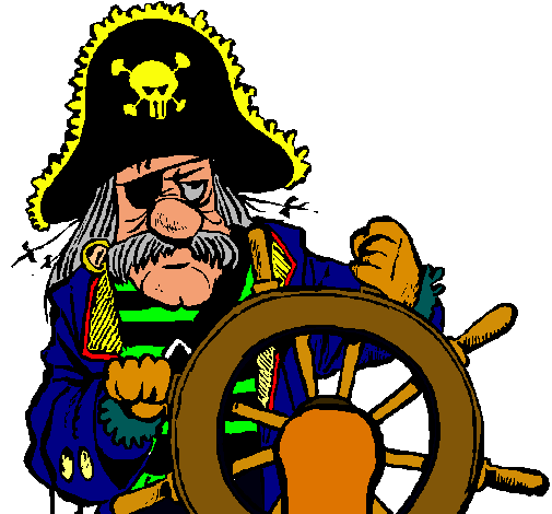 Dibujo Capitán pirata pintado por brayo