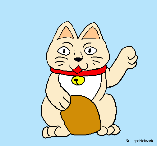 Dibujo Gato de la suerte pintado por AMOROCITA