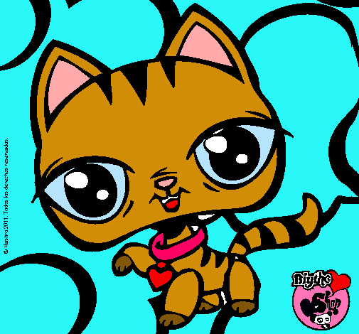 Dibujo Gatito Littlest Pet Shop pintado por 456dama