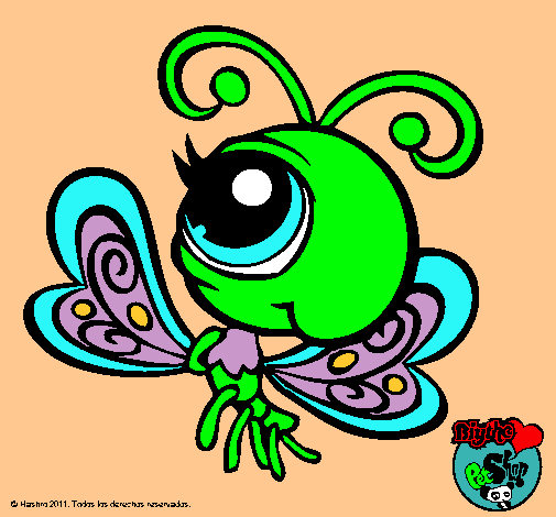 Dibujo Mariposa Littlest Pet Shop 2 pintado por mabi