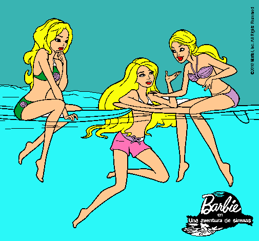 Dibujo Barbie y sus amigas pintado por lanuvk