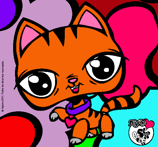 Dibujo Gatito Littlest Pet Shop pintado por luciaesteban