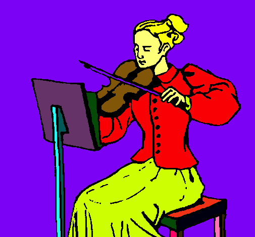 Dibujo Dama violinista pintado por CataRothen