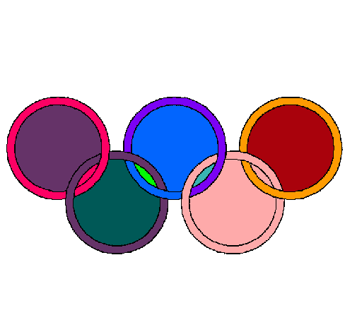 Dibujo Anillas de los juegos olimpícos pintado por pillo