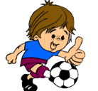 Dibujo Chico jugando a fútbol pintado por julo