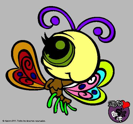 Dibujo Mariposa Littlest Pet Shop 2 pintado por veritobaby