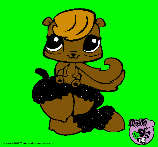 Dibujo Ardilla Littlest Pet Shop pintado por nerea21