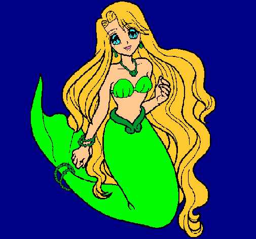 Dibujo Sirenita pintado por Thaizinha