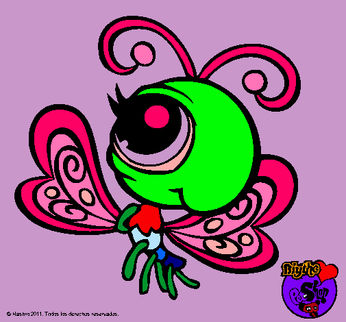 Dibujo Mariposa Littlest Pet Shop 2 pintado por mimit