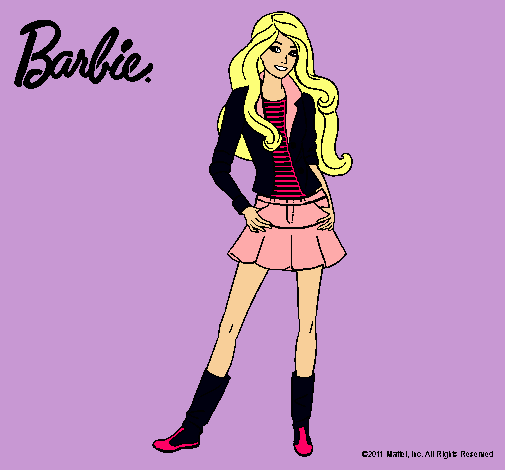 Dibujo Barbie juvenil pintado por paulitha