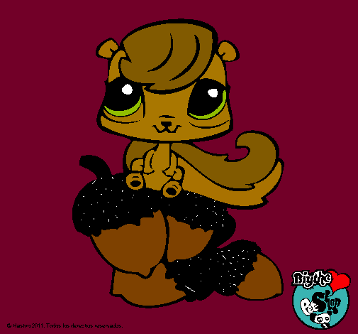 Dibujo Ardilla Littlest Pet Shop pintado por pinchoak