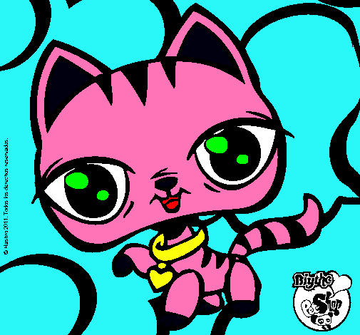 Dibujo Gatito Littlest Pet Shop pintado por sara52