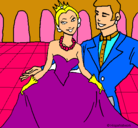 Dibujo Princesa y príncipe en el baile pintado por ssserg