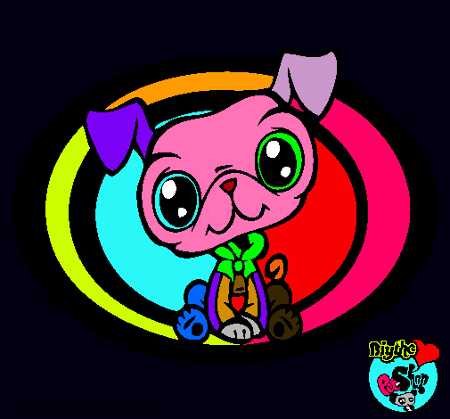 Dibujo Perrito Littlest Pet Shop pintado por luciagumie