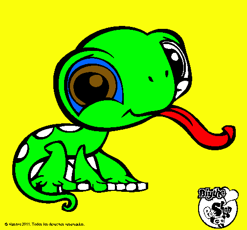 Dibujo Lagarto Littlest Pet Shop pintado por banker