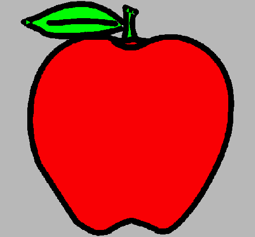 Dibujo manzana pintado por SaraiAMontiel