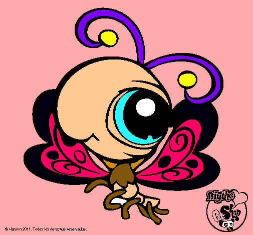 Dibujo Mariposa Littlest Pet Shop pintado por carvero