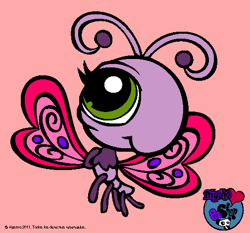 Dibujo Mariposa Littlest Pet Shop 2 pintado por fanyjazmin