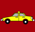 Dibujo Taxi pintado por taxi