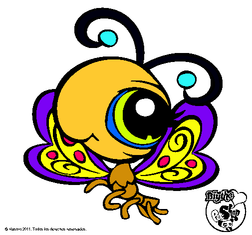 Dibujo Mariposa Littlest Pet Shop pintado por PrinNadia