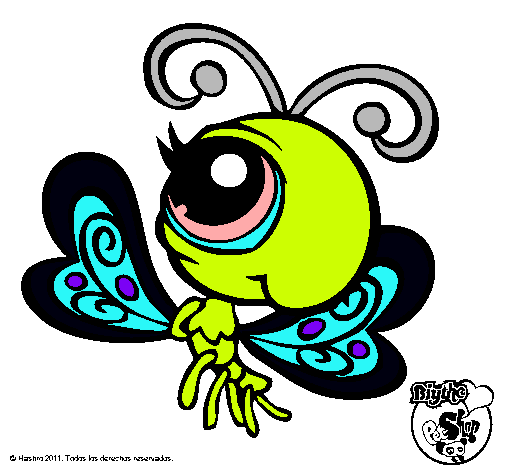 Dibujo Mariposa Littlest Pet Shop 2 pintado por PrinNadia