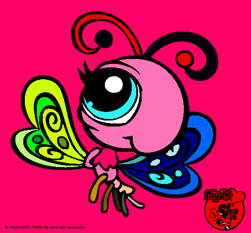 Dibujo Mariposa Littlest Pet Shop 2 pintado por luciagumie