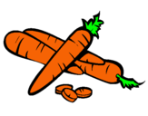 Dibujo Zanahorias II pintado por verduras