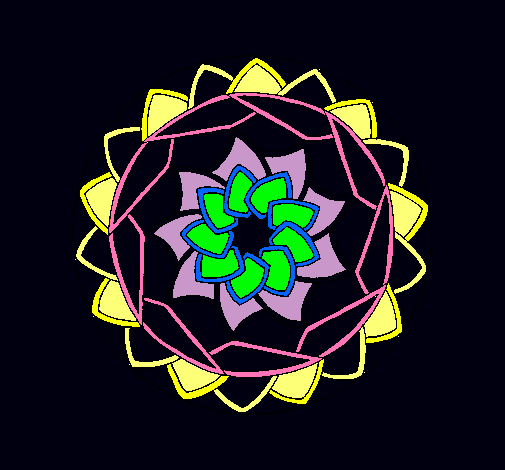 Dibujo Mandala 1 pintado por strellhada