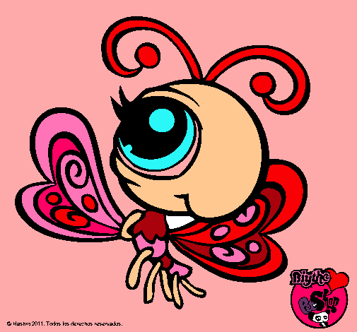 Dibujo Mariposa Littlest Pet Shop 2 pintado por natiit