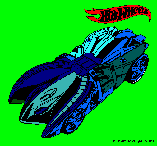 Dibujo Hot Wheels 7 pintado por Rauly