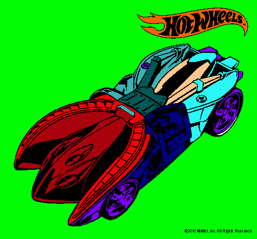 Dibujo Hot Wheels 7 pintado por Rauly