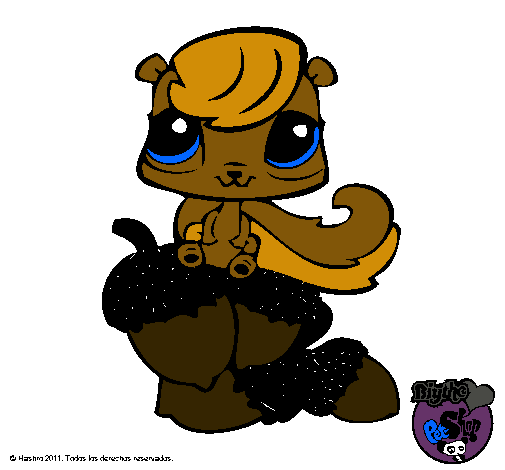 Dibujo Ardilla Littlest Pet Shop pintado por Adanielys