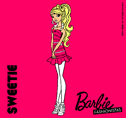 Dibujo Barbie Fashionista 6 pintado por liliy