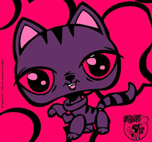 Dibujo Gatito Littlest Pet Shop pintado por DorcasyUzi