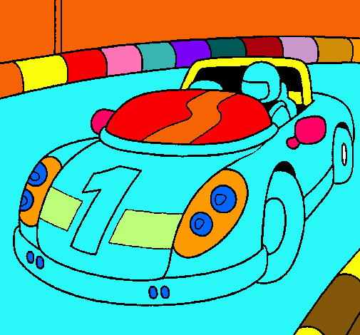 Dibujo Coche de carreras pintado por kevinin