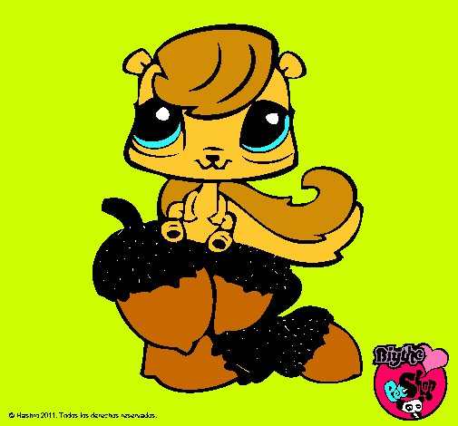 Dibujo Ardilla Littlest Pet Shop pintado por Neniita